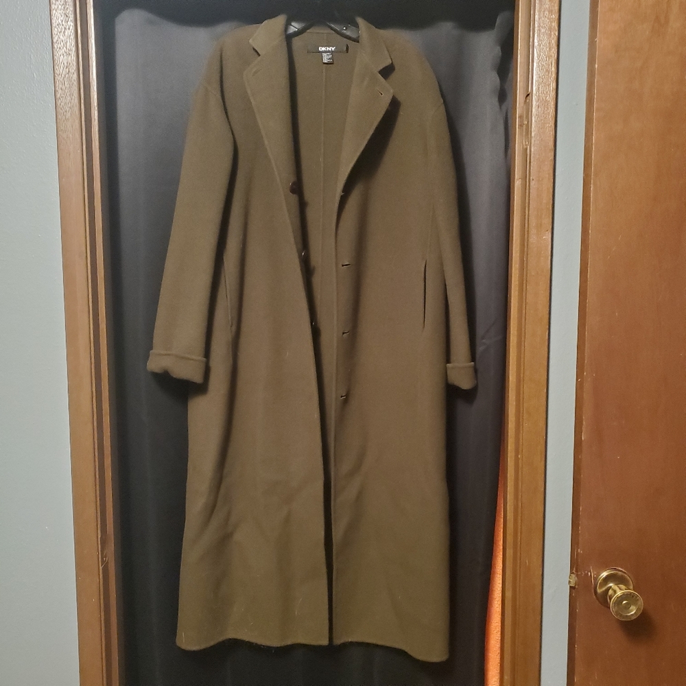 DKNY long wool coat